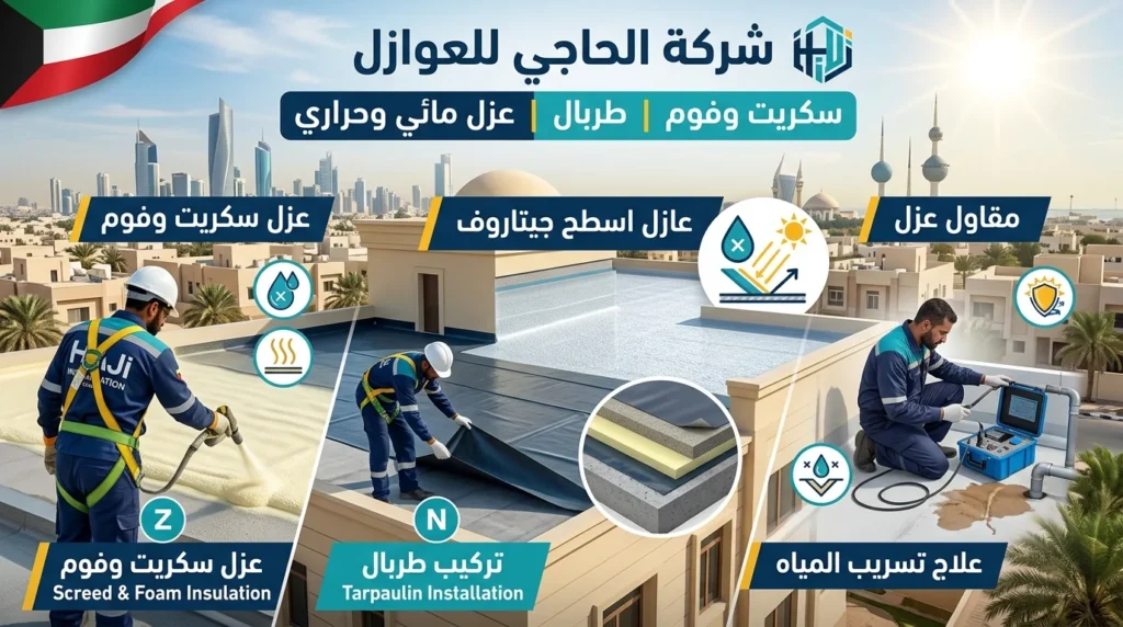 افضل مقاول عزل في الكويت لتركيب طربال وعازل جيتاروف