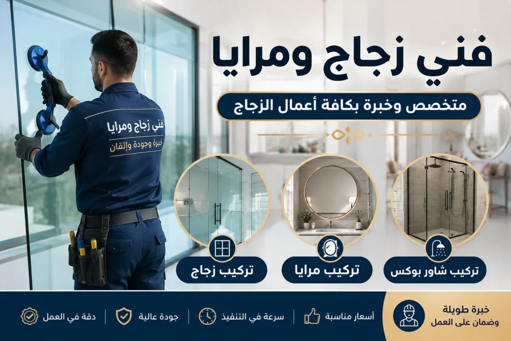 فني مرايا متخصص في تركيب مرايا وزجاج ديكور للمنازل بالكويت